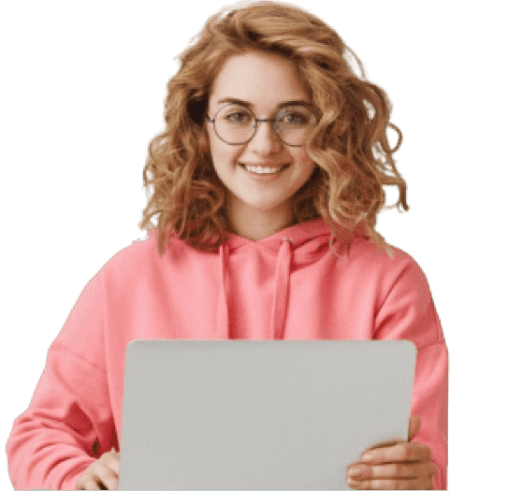 Student with laptop
